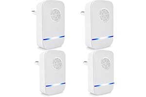 Tefelan Repelente Ultrasónico de Plagas Paquete de 2, Electrónico Repelente Mosquitos Interior para Repeler Mosquitos, Pulgas, Moscas, Cucarachas, Arañas, Polillas y Ratones (Blanco)