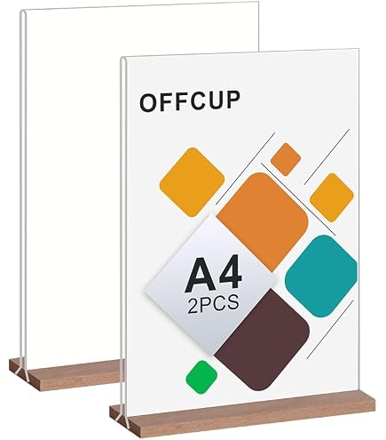 Porte Menus Acrylique Porte-menus Acrylique A4 Lot De 2 - Présentoir Double Face Pour Restaurant/bureau Présentoir Bureau Exposition