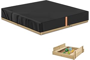 VANSHEIM Copertura Sandbox Copertura Sabbiera Impermeabile Telo Copri Sabbiera Coprisabbiera Copertura Protettiva Sabbiera per Bambini Copertura per Sabbiera e Piscina da Giardino 185x185x20cm