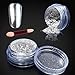 Elite99 2pcs Mirror Chrome Powder Gold Silver Pigment Nail Glitter Effect Nail Art Shine Manicure Salon Tips 1g/Box (Gold + Silver) with Sponge Stick