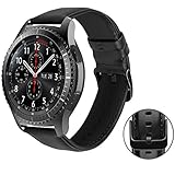 Premium Echtlederarmband im Vintage-Stil: Das Leder Armband ist aus hochwertigem Rindsleder gefertigt. Aufgrund der Materialeigenschaften kann das Lederband bei der ersten Verwendung etwas steif sein. Aber es wird während des Gebrauchs weicher und weicher.Rutschfest, schweißabsorbierend und abriebfest. Einzigartige Texturen erscheinen beim Biegen, die einen Retro-Stil bringen. (Pakete enthalten keine Uhren).