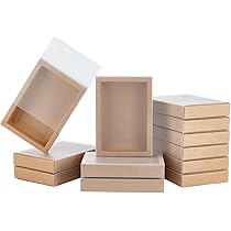 BENECREAT Confezione Da 16 Scatole Regalo Quadrate In PVC