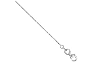 SA Chains 1mm sterling silver 925 Italian Cardano chain necklace bracelet anklet with lobster claw clasp - 7.5 14 16 18 20 22 24"