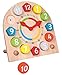 Lelin Children Kids Wood Wooden Learning 24 Hour Clock Creative Education Toy