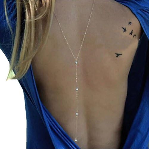 1 Piece Sexy Fashion Ladies Belly Waist Long Tail Body Chain Necklace (B-Silver)