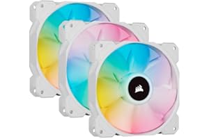 Corsair iCUE SP120 RGB ELITE Performance 120mm White PWM Triple Fan Kit with iCUE Lighting Node