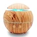 Produktbild Aroma Diffuser 600ml Ultraschall Aromatherapie Luftbefeuchter Oil Düfte Luftreiniger 7 Farben LED Duftlampe Starker Nebel Wasserlose Power-off Flüstere Leise JIAYUE-08, Wood Grain