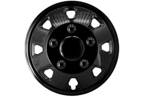 TSS HANDEL Radkappen Radzierblenden Radblenden Itah kompatibel mit FIAT/VW/Renault Bus 15 Zoll Schwarz 4 Stück