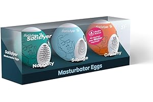 Huevo masturbador Satisfyer | Juguetes Sexuales Hombre | Estructuras moldeadas flexibles para el máximo placer | Tacto realista | TPE hidroactivo | No necesita lubricante | masturbador masculino