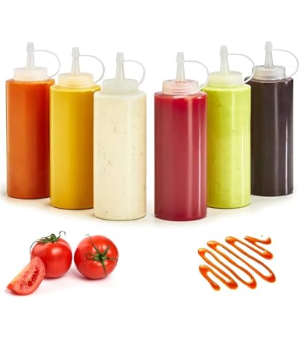 Sporgo 10 stuks knijpflessen transparant: 250 ml plastic knijpfles met schubben zwarte twist dop gegradueerd en 10 stickers, doseerfles voor inktvloeistof, oliën, gels, lijm