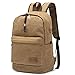 Produktbild Travistar Canvas Laptop Rucksack Männer mit USB Ladeport, Vintage Schulrucksack für Schule Reise fit 15.6 zoll Laptop