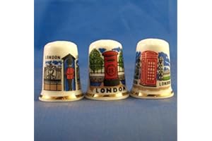 BIRCHCROFT CHINA Porcelain China Thimbles Set of Three - London Souvenir