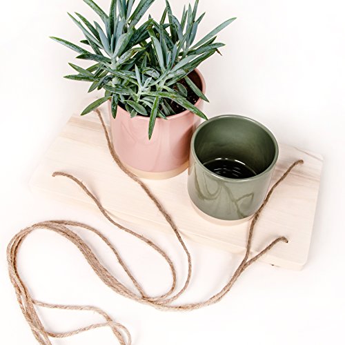 Blumenschaukel Bert Holzbrett Deko Hängend Pflanzen Blumenhänger Blumenampel Blumen - 3