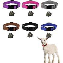 5 Colliers Réfléchissants Avec Cloches Pour Chèvres Et Moutons - Nylon Ajustable - Anti-Perte