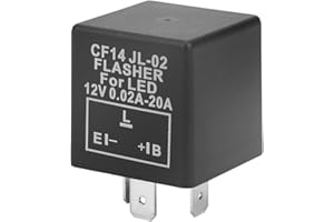 YWBL-WH 3 Polig LED Blinkgeber Blinkrelais LED-Blinker 12V 0.02A-20A CF14 JL-02 für Blinklicht,Relais