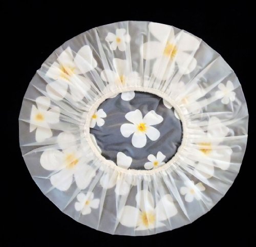 Duschhaube Shower Cap Blumen-Motiv Haarschutz Badehaube Haube Dusche - 2