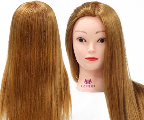 Pro 24Inch Salon 30% Real Hair Hairdressing Training Mannequin Doll Head Hairdresser Hair Head #27