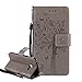 Produktbild Leweiany Samsung Galaxy A3 2017 Hülle, Leder Flip Brieftasche, Handytasche Samsung Galaxy A3 2017 Schutzhülle PU Leder Flip Wallet Cover in Book Style Stand Case Card Slot Leder Tasche Case Karteneinschub mit Magnetverschluss Kratzfestes in Grau Katze und Baum Geprägt Muster Luxus Premium Lederhülle Handy Slim Standhülle Brieftasche Etui Schale für Samsung Galaxy A3 2017