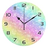 Multifunktional: Dekorative Wanduhr, kann an der Wand oder auf dem Tisch aufgehängt werden, geeignet für mehr Anlässe für Büro, Klassenzimmer, Zuhause, Schlafzimmer, Wohnzimmer, Badezimmer, Küche usw.