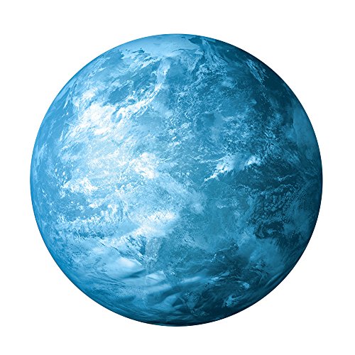Forepin® Diamètre 40cm*40cm Ronde Lune Stickers Muraux Décalcomanies Art Mural Vinyle Enfants Chambre Brillent dans le Noir Repositionnable Auto-Adhésif Lune Wall Sticker pour la Maison et le Bureau Décoration 