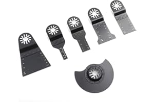 WAKECTS Brzeszczoty do pił Oscylacyjnych, 6-częściowy Zestaw Ostrzy do Narzędzi Wielofunkcyjnych, Akcesoria do Narzędzi Oscylacyjnych Multitool do Fein,