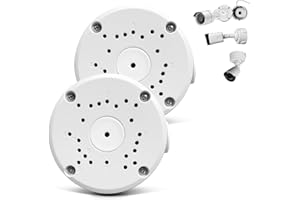 OOSSXX (Alluminio Metallico & Impermeabile)Scatola di Giunzione Staffa di Montaggio, Universale per Telecamera di Sicurezza Bullet, Scatola per Hide Cable Box (2pcs)