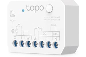 ‎TAPO Tapo S110E - WLAN und Bluetooth Smart Relaisschalter, Dry/Wet Contact, 1 Kanal, 10A, Lichtschalter, Garagentoröffner, Energieerfassung, Alexa & Google, Matter, Kein Hub Erforderlich