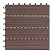Produktbild Gartenfreude EVERFLOOR WPC (=Holz/Kunststoff-Gemisch) Terrassenfliesen Massivprofil, Braun, 10 Stück, 30 x 30 cm (ca. 0,9m2)
