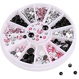 JETTINGBUY(R)3D Rhinestones Glitter Diamond Gems Tips DIY Nail Art Decoration Wheel