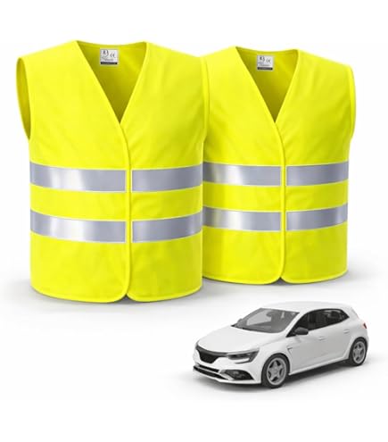 Reflecterende oranje werkbroek tegen de regen