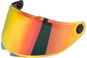 VCOROS Helmet Visor Shield for MT-V-28B Thunder 4 SV,Motorcycle Wind Shield Helmet Lens Visor for Full Face Helmet,Motorbike Helmet Replacement Accessories (Chrome Red)