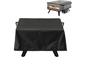 YELKOEYN Pizzaofen Abdeckung für Cozze 90347 XXL 17" Gas Pizza Ofen, Grillabdeckung Wetterfest Staubfest, 420D Oxford-Stoff, Doppel Schnalle Zieh Schnur, Robust Langlebiges Pizzaofen Zubehör 62 * 62 * 28cm