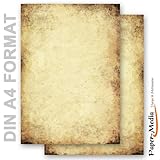 Briefpapier - Motivpapier ALTES PAPIER (Beidseitig) 20 Blatt...