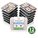 Produktbild Meal Prep Container {10+2 Pack} 3-Fach Containers | Stabil, Qualitativ Hochwertig Food Box | Stapelbar Bento dosen | Wiederverwendbar, Microwellen-, Gefrierbox- und Spülmaschinenfest + gratis eBook!