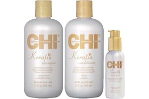 CHI - CATIONIC HYDRATION INTERLINK CHI KERATIN - Pack de Soins reconstructeurs et lissants à la Kératine - Kit Entretien Lissage/Protection & Purification (Pack PREMIUM)