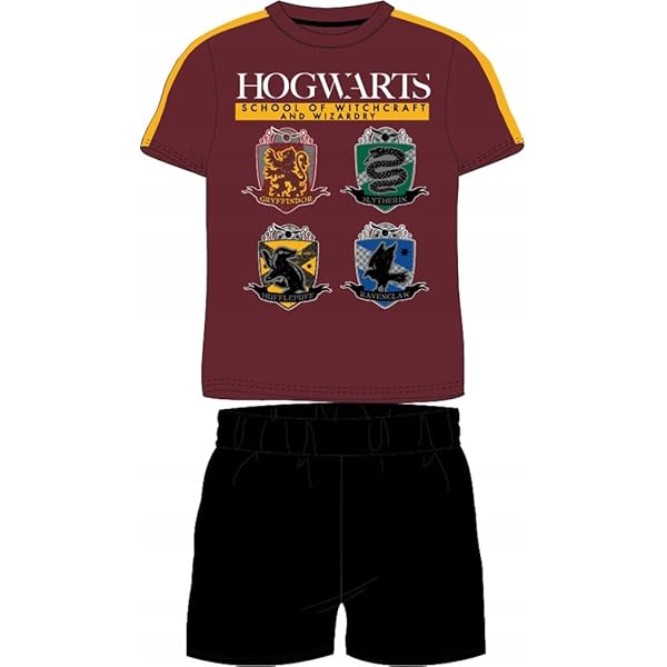 Pigiama Harry Potter Per Bambini - Maglietta E Pantaloncini, 100% Cotone, Taglie 134-164 Cm - Foto 12