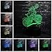 Produktbild LED Nachtlicht Multicolor Ride Bike Man Kinder Weihnachtsgeschenke Home Deacorative Light 3D