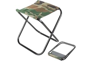 SteelMule Silla Taburete Plegable para Pesca, Camping, Caza, Montaña y Actividades al Aire Libre – Compacto y Ultraligero – Taburete portátil de Aluminio para Playa, Jardín, Senderismo, Acampada