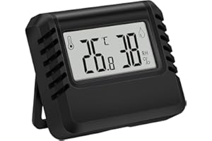 NEWUPZSI Mini thermomètre-hygromètre numérique - Thermomètre et hygromètre intérieur - Appareil de mesure de la température et de l'humidité - Thermomètre d'intérieur pour contrôle du climat ambiant -