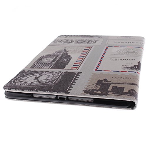 iPad mini Lederhülle – Felfy Slim Full Body UK Flagge mit London Muster PU Case Cover Etui Schutz Hülle Tasche für Apple ipad mini 3 mini 2 mini 1 + 1x Rot Bling Eule Anti Stöpsel + 1x Black Stylus - 3