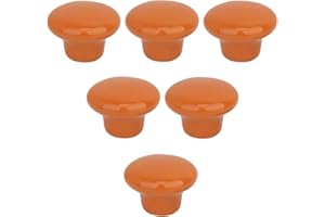 6PCS Möbelknöpfe Porzellan/Keramik Möbelgriff Türknauf Schrankgriff Schrankknopf Möbelknauf,Retro einzigartig Landhaus Antik Möbel Schublade Schrank Knauf & Griff von Creatwls - Orange
