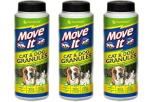 GENERIC Move It Cat & Dog Garden Repellent Granules, 240g – 100% Natural, Non-Toxic Outdoor Pet Deterrent for Flowerbeds, Lawns, Patios & Driveways – Easy to Sprinkle (3PCS)