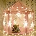 Produktbild Kinder Indoor Prinzessin Castle Spielzelte, aPerfectLife Outdoor Portable Große Schauspielhaus mit LED-Star Lichter, Perfekte Indoor Spielhäuser Geschenk für Kinder Kleinkinder