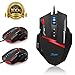 Produktbild surom C15 Gaming Maus, Zelotes 7000 DPI, 13 Programmierbare Tasten, Hohe Präzision, LED optische USB Wired optische Gaming-Mäuse für Pro Gamer mit Gewicht Tuning Set, auswechselbare Teller