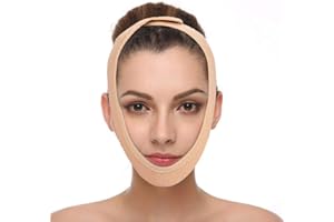 ZJCHAO Masque amincissant anti-rides pour le visage - Lift V - Ceinture amincissante - Anti-âge et respirant - Compression du menton (M)