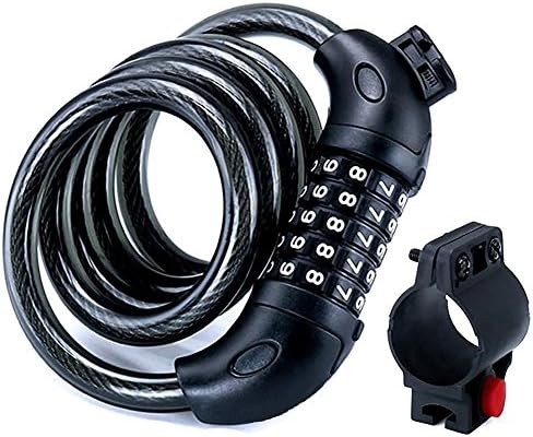 Security Lock for Bicycle, gzqes, 5 digit combination of Chain, Cable Locks for Motor, Password Lock