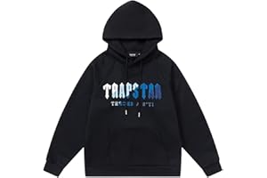 DEPAJA Felpe con Cappuccio Uomo Sweatshirt per Donna con Ricamo Trapstar in Cotone Sweat Felpa con Cappuccio per Adulti
