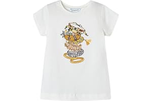 MAYORAL Camiseta Manga Corta Niña – Camiseta Niña – Distintos Colores – Rosa - Melocotón- Lima - Roja - Ropa Niña de 2 años a 9 años – Ropa de Regalo para Vestir - Algodón sostenible