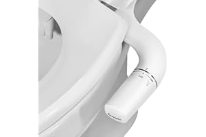 SAMODRA Accesorio de bidé para inodoro a la izquierda, ultradelgado no eléctrico, montaje a la izquierda, doble boquilla, ducha anal, acrilonitrilo-butadieno-estireno