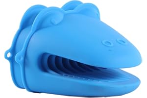 Syfunlv 2 Pièces Mitaines de Four en Silicone, Mini Gant de Cuisine, pour Une Utilisation instantanée dans la marmite ou la Cuisine comme maniques ou Porte-gâteaux Les Mitaines de Four (Bleu)